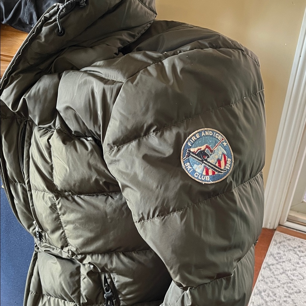 BOGNER Mens Fire and Ice Reversible Puffer Jacket Black/Olive Green size L/42